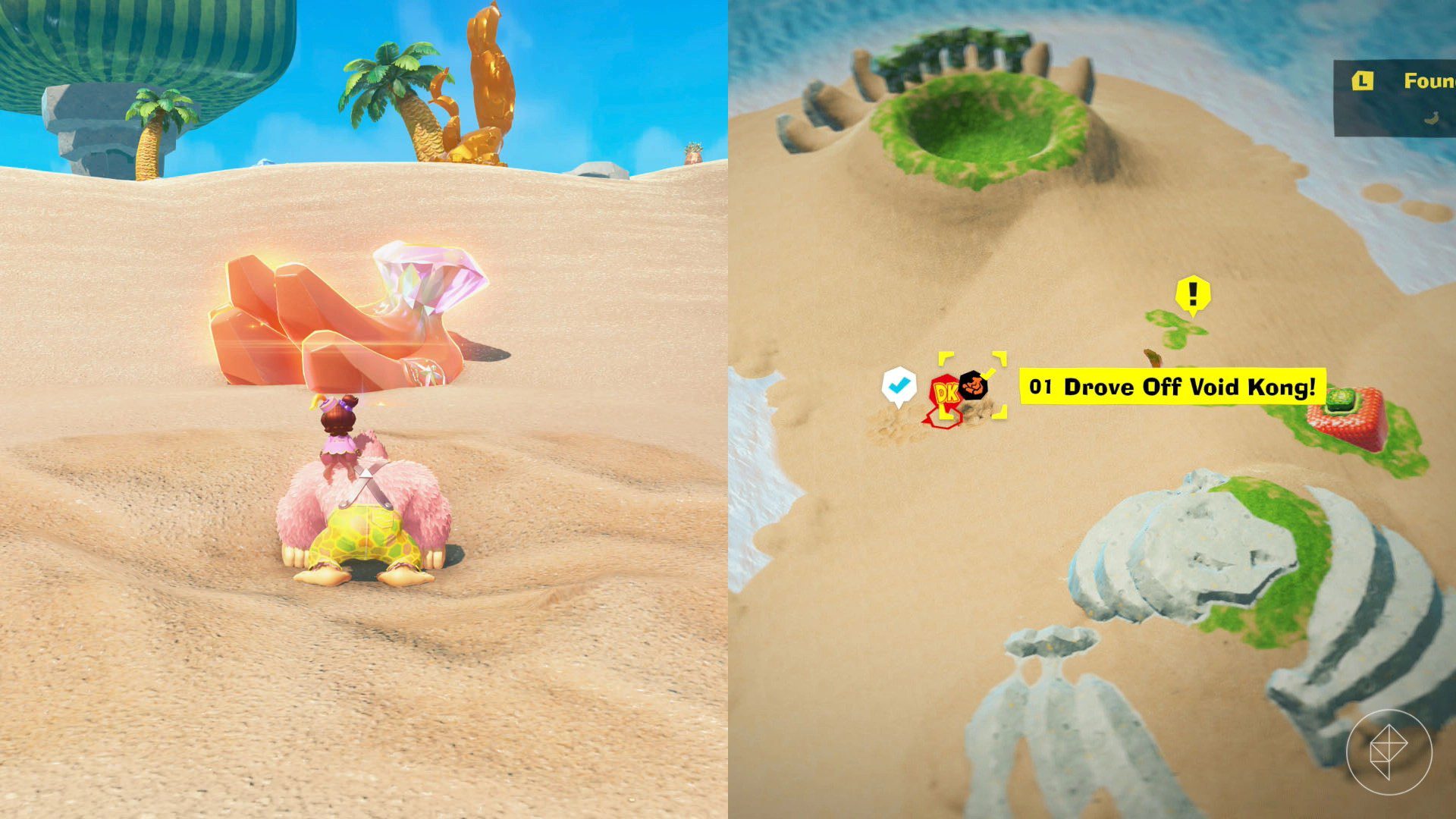 Resort Layer Banandium Gem locations in Donkey Kong Bananza